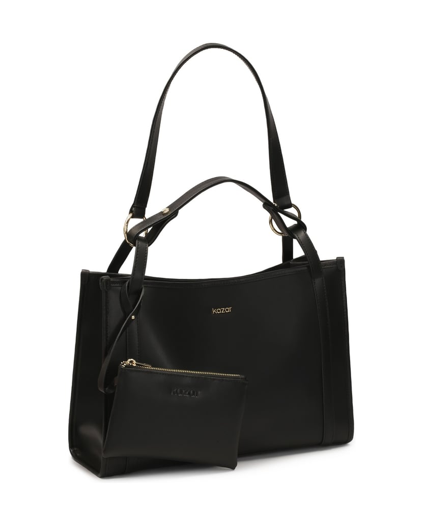 Kazar-Schwarze-geräumige-Handtasche-mit-Etui-schwarz
