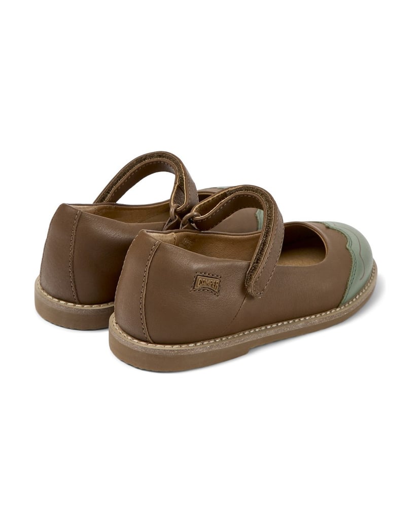 Camper-Ballerinas-Savina-Twins-braun-kombiniert