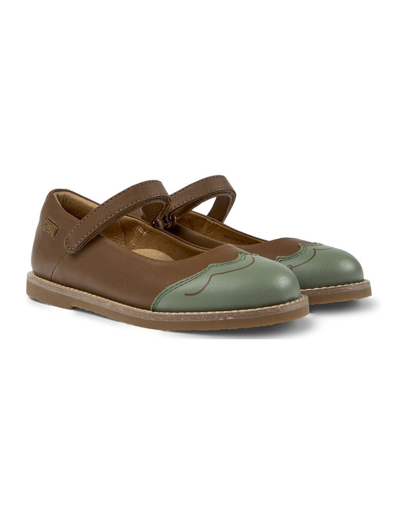 Camper-Ballerinas-Savina-Twins-braun-kombiniert