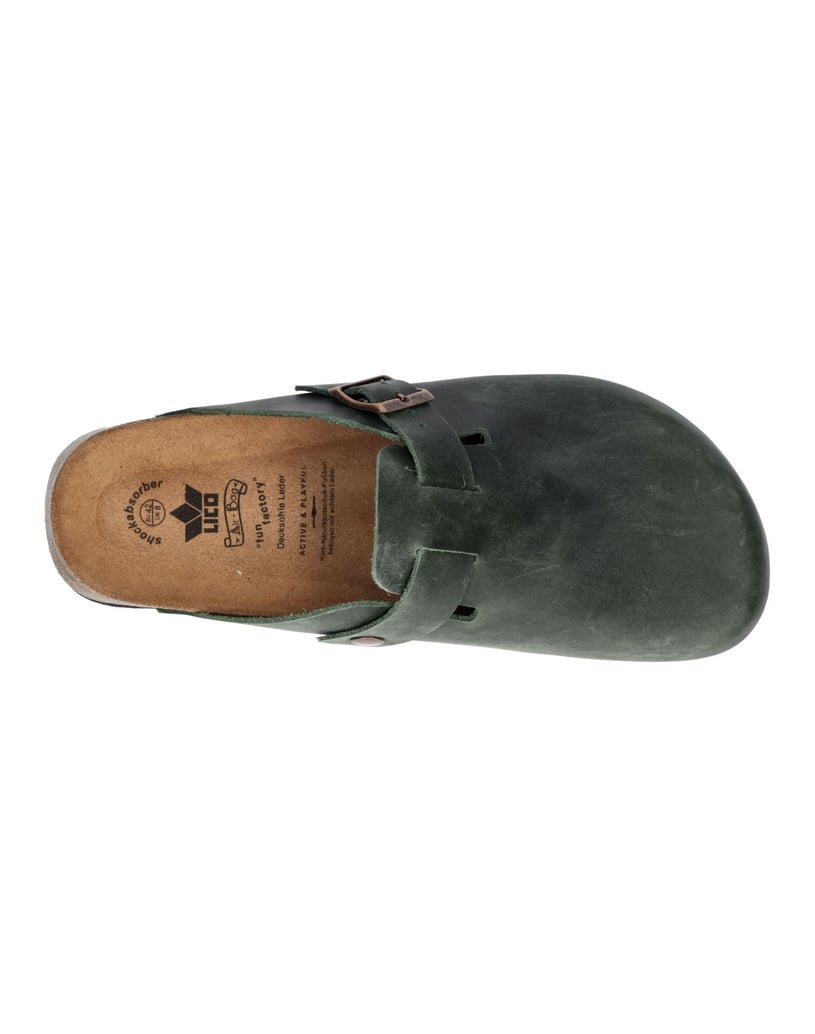 Lico-Pantolette-Bioline-Clog-Leather-grün