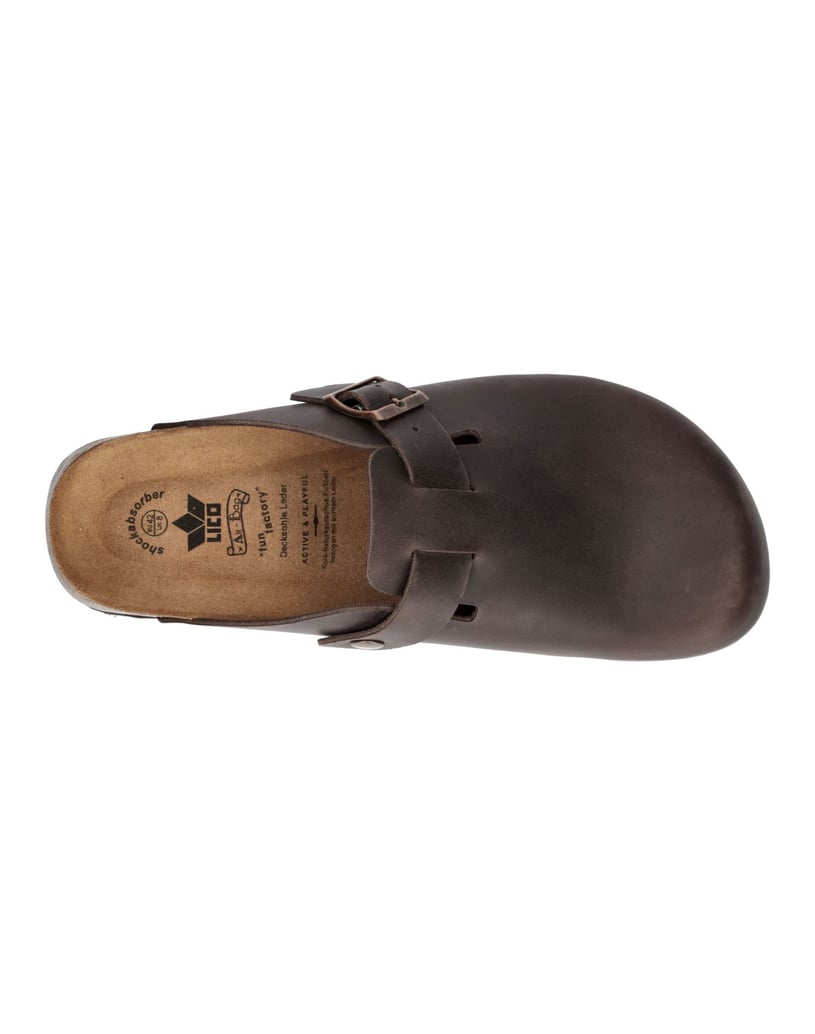 Lico-Pantolette-Bioline-Clog-Leather-braun