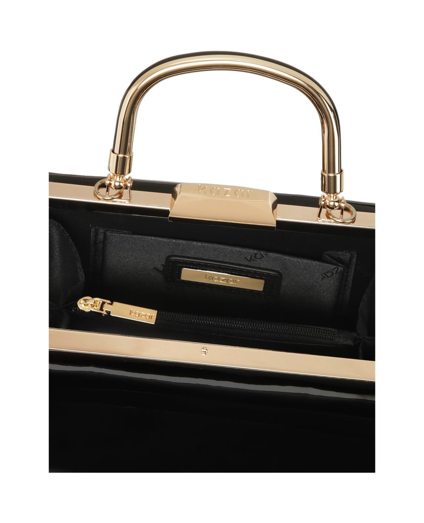 Kazar-Abend-Clutch-Tasche-aus-Lackleder-in-sch-schwarz