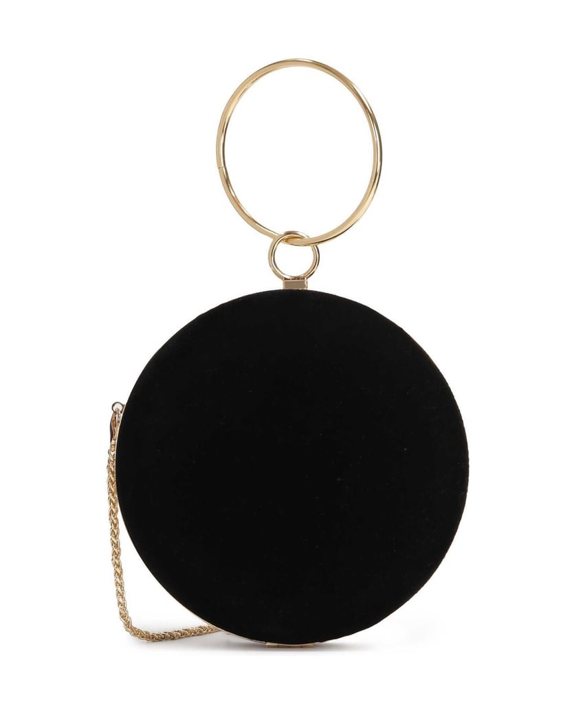 Kazar-Round-black-handbag-with-hoop-to-hand-čierna