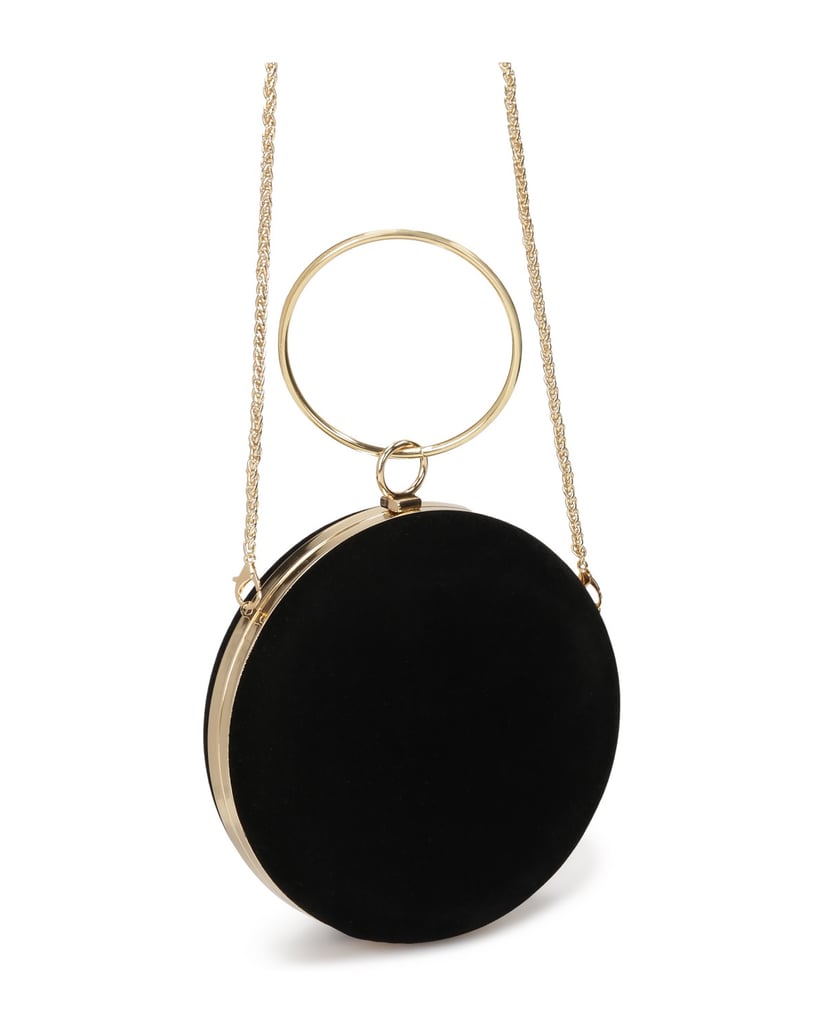 Kazar-Round-black-handbag-with-hoop-to-hand-čierna