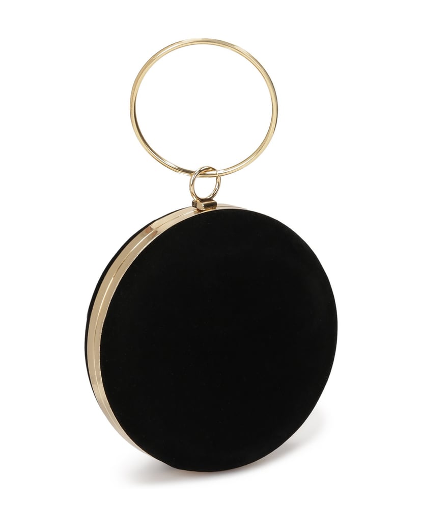Kazar-Round-black-handbag-with-hoop-to-hand-čierna