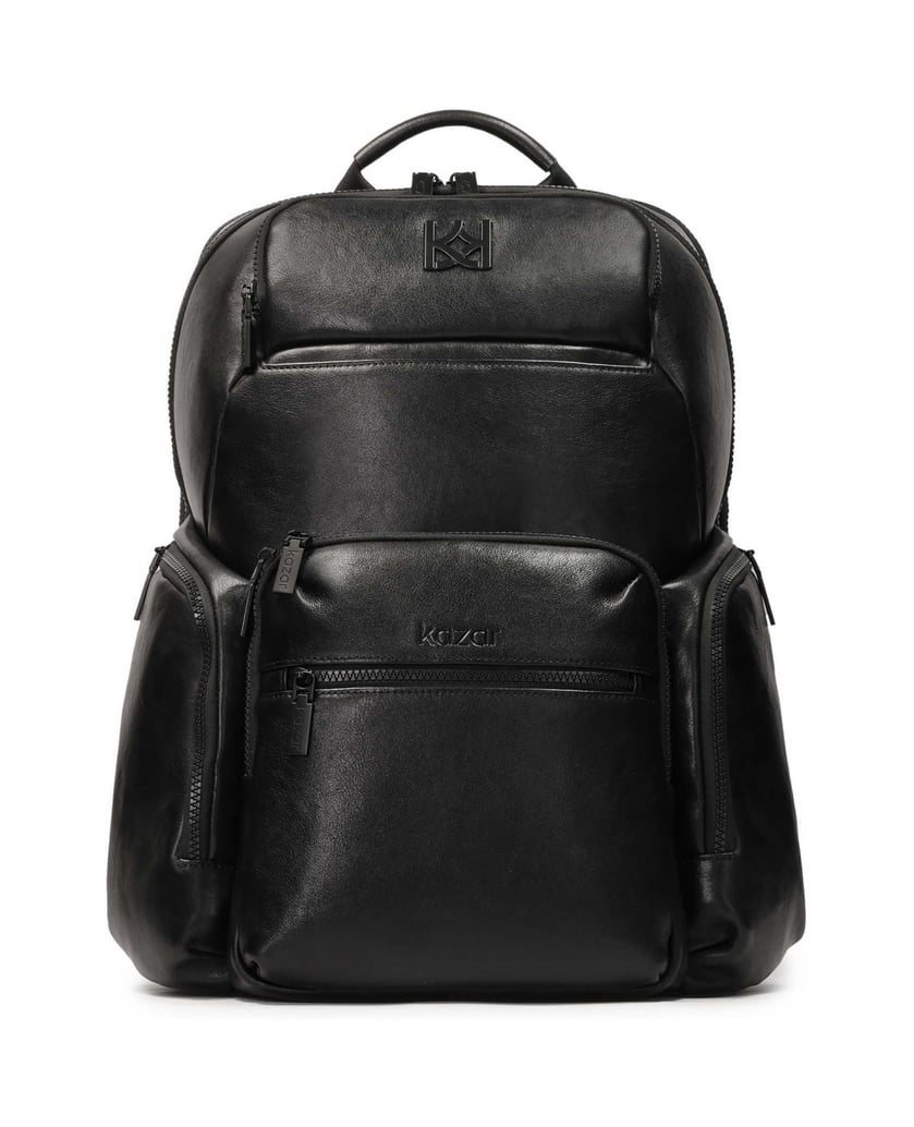 Kazar-Lederrucksack-mit-Laptopfach-schwarz