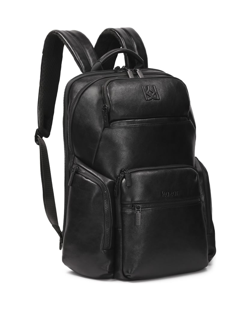 Kazar-Lederrucksack-mit-Laptopfach-schwarz