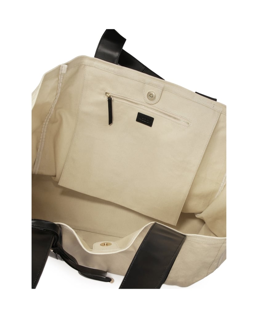 Kazar-XXL-Tasche-aus-beigem-Stoff-beige