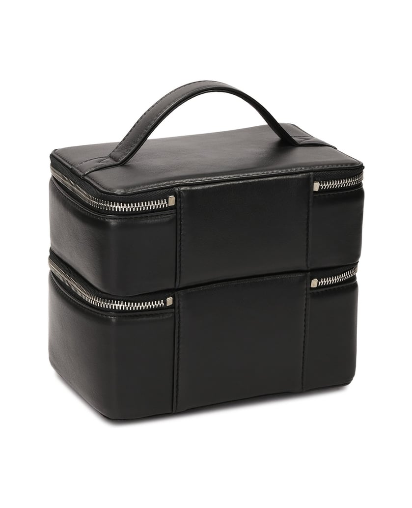 Kazar-Kosmetiktasche-aus-festem-Leder-mit-zwei-schwarz