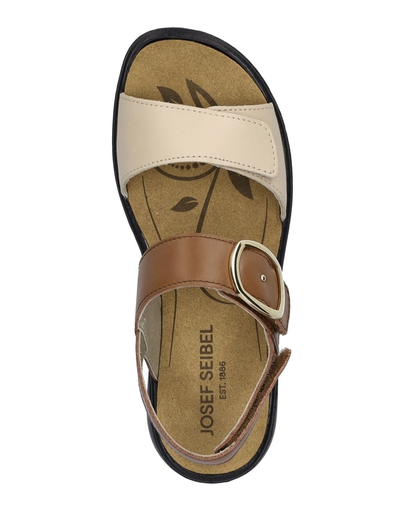 JOSEF-SEIBEL-Damen-Sandale-Ibiza-12,-creme-cognac-beige