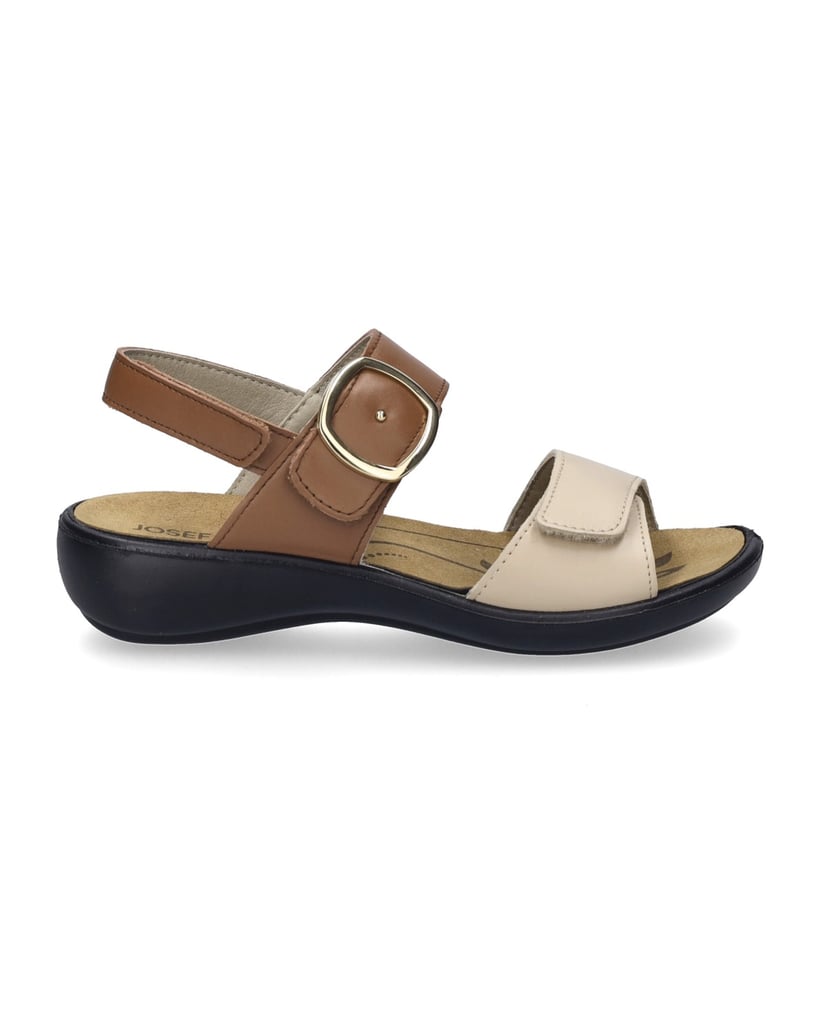 JOSEF-SEIBEL-Damen-Sandale-Ibiza-12,-creme-cognac-beige