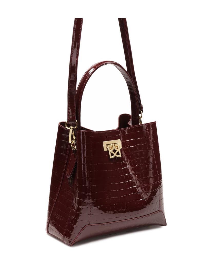 Kazar-Kastanienbraune-Handtasche-aus-geprägtem-rot