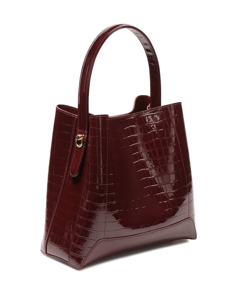 Kazar-Kastanienbraune-Handtasche-aus-geprägtem-rot