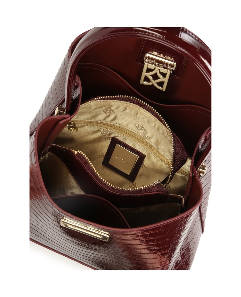 Kazar-Kastanienbraune-Handtasche-aus-geprägtem-rot