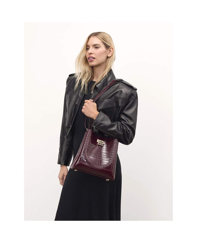 Kazar-Kastanienbraune-Handtasche-aus-geprägtem-rot