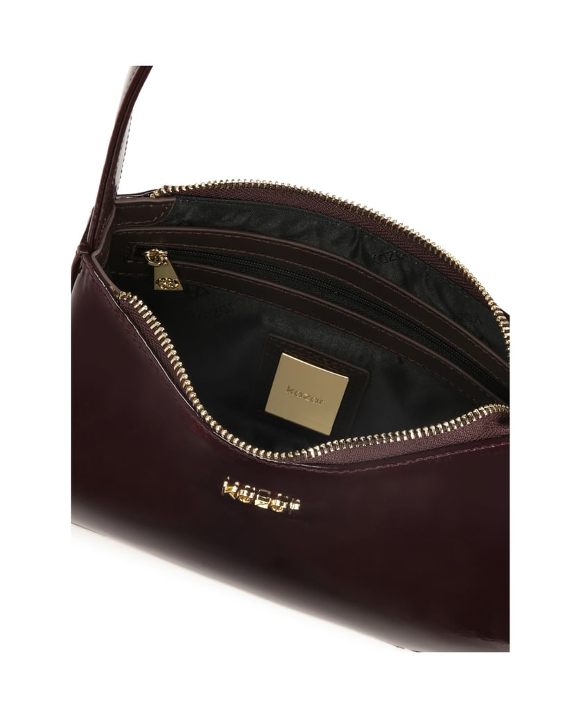 Kazar-Kleine-lackierte-Tasche-in-kastanienbrau-rot