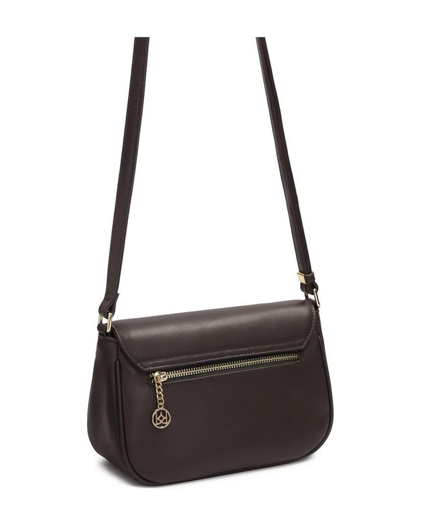 Kazar-Brown-belt-handbag-with-flap-pocket-hnědá