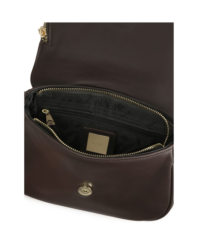 Kazar-Brown-belt-handbag-with-flap-pocket-hnědá