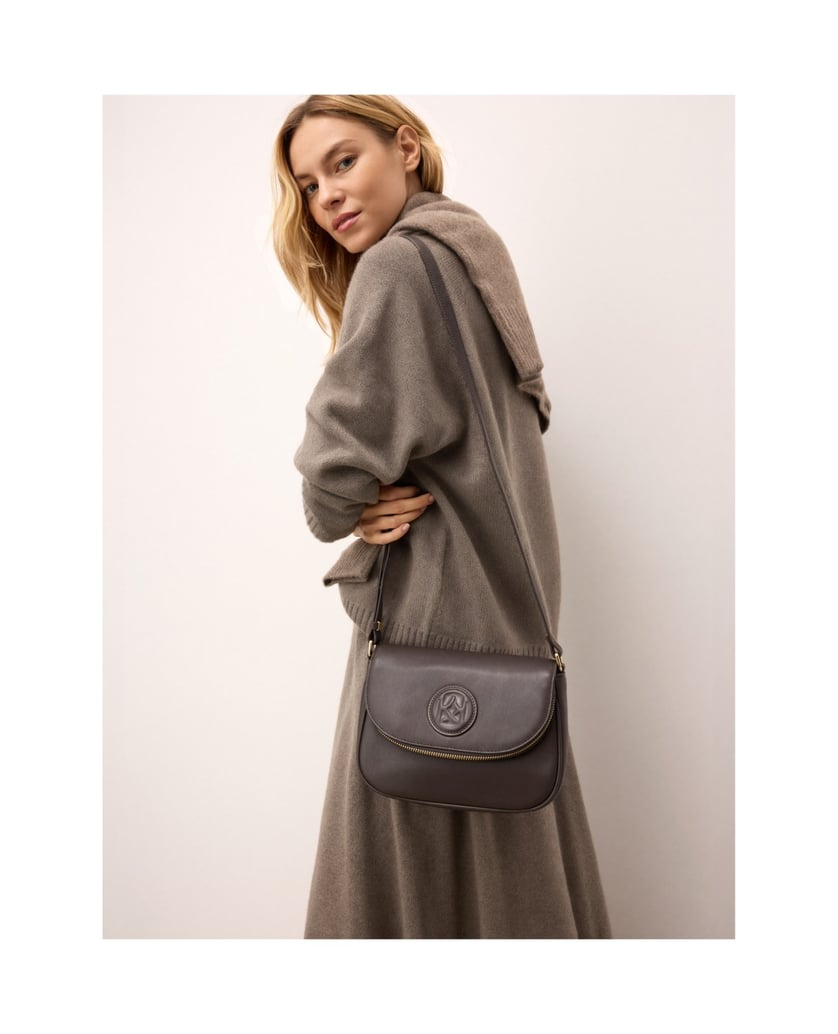 Kazar-Brown-belt-handbag-with-flap-pocket-hnědá