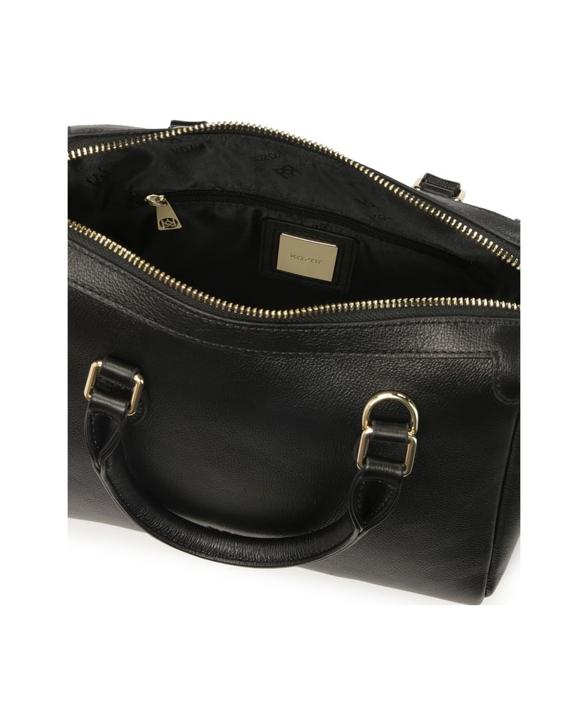 Kazar-Schlanke-Handtasche-mit-Griffen-und-Riem-schwarz