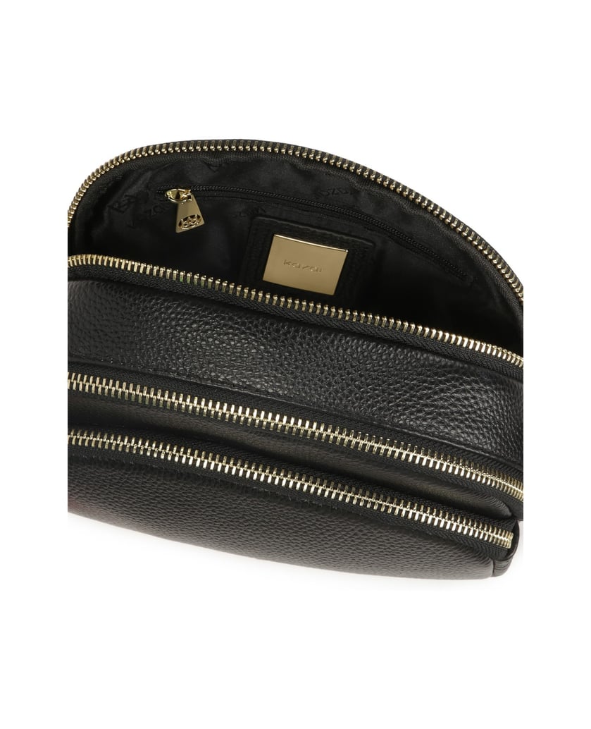 Kazar-Classic-leather-strap-handbag-černá