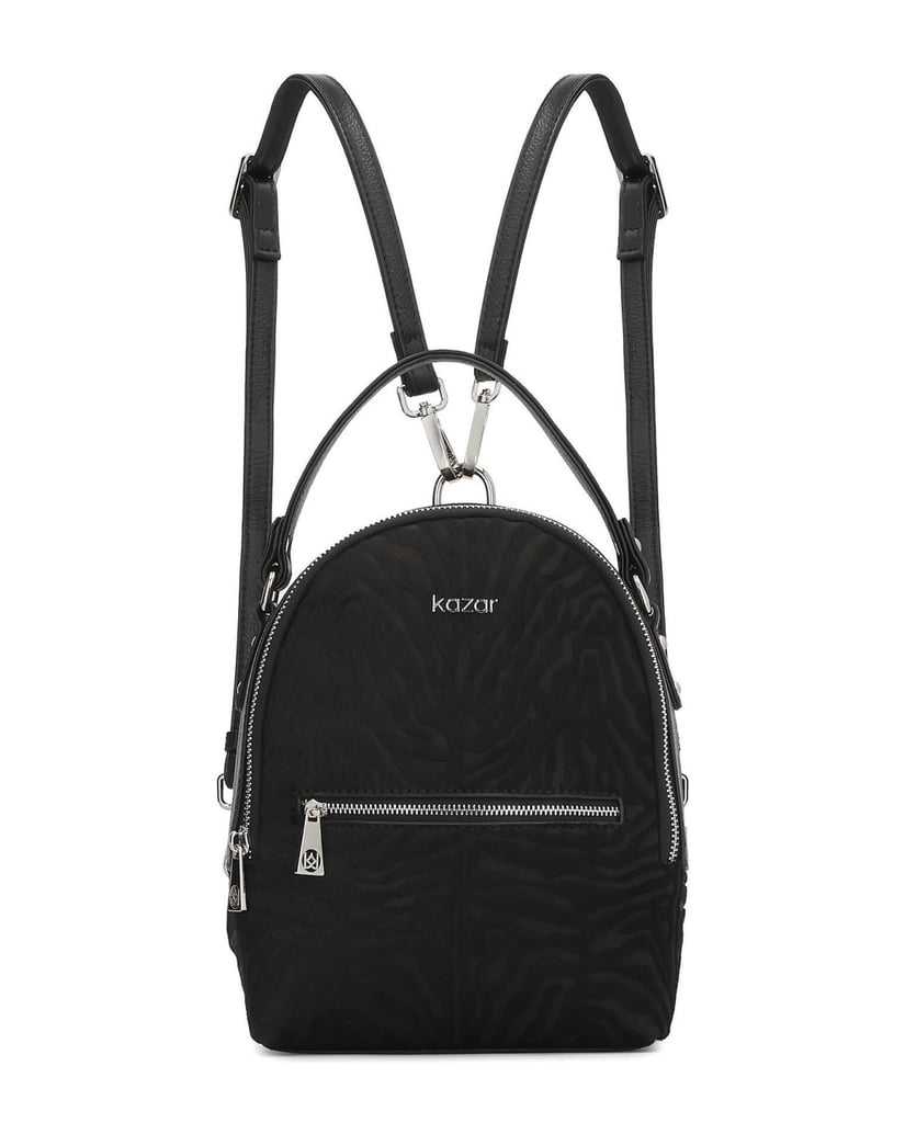 Kazar-Schwarzer-Lederrucksack-mit-Borsten-und-schwarz