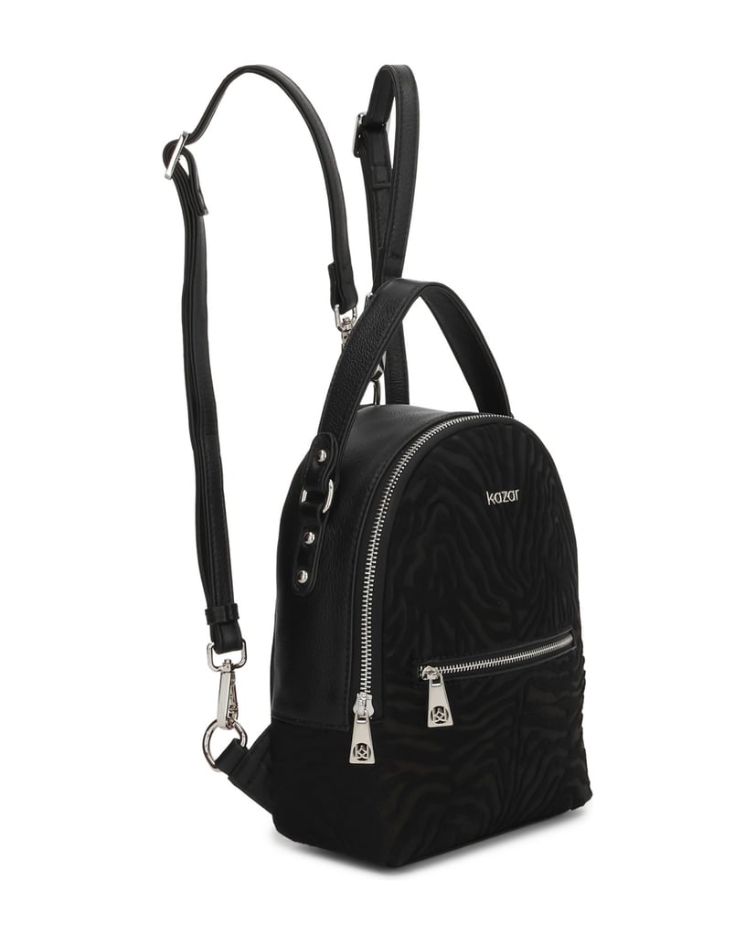 Kazar-Schwarzer-Lederrucksack-mit-Borsten-und-schwarz