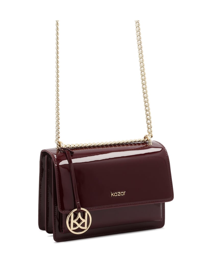 Kazar-Kastanienbraune-Lacklederhandtasche-rot