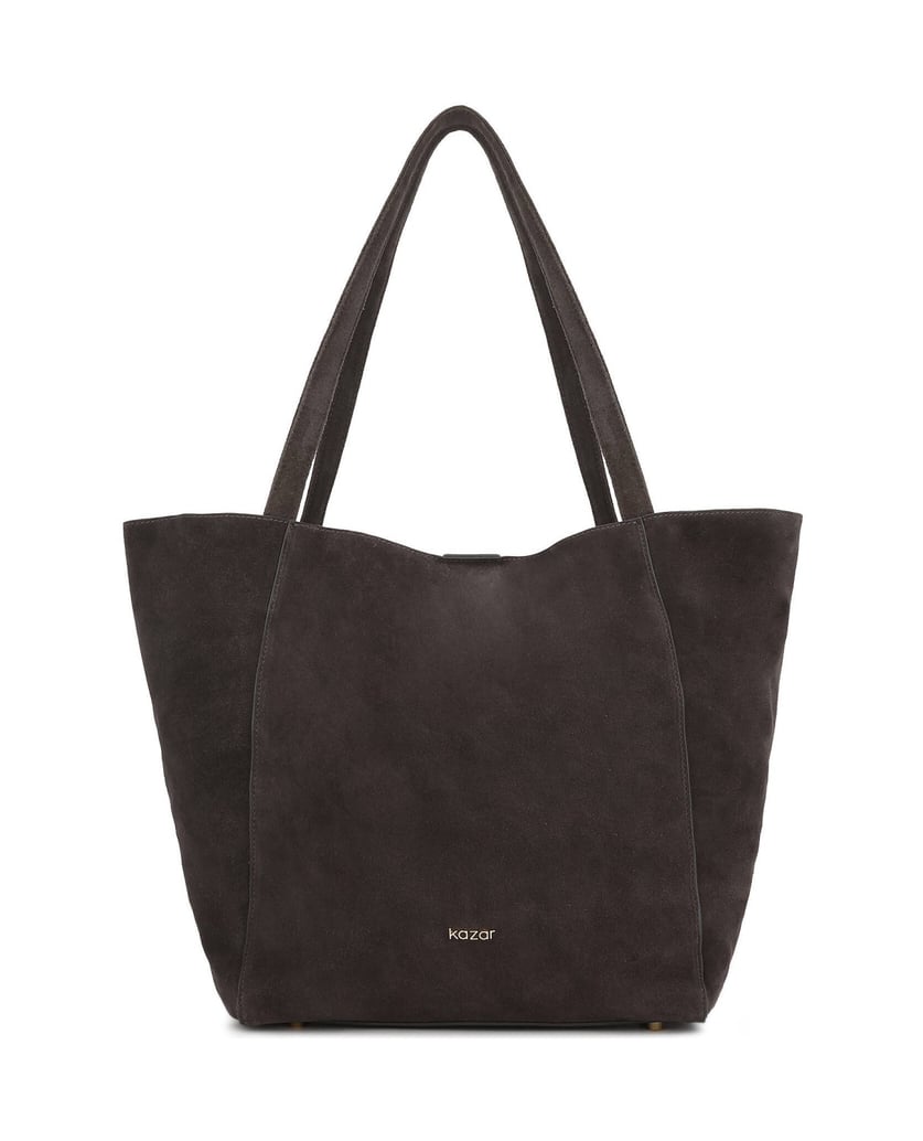 Kazar-Graue-Shopper-Tasche-aus-Wildleder-grau