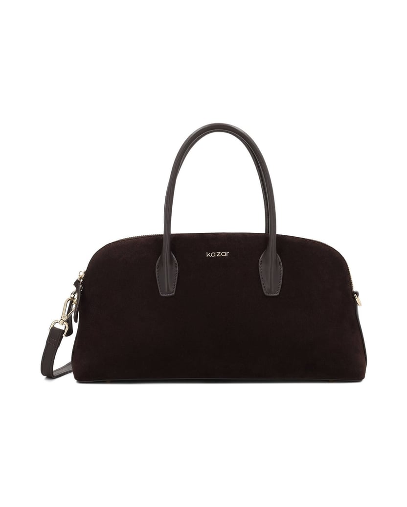 Kazar-Suede-brown-handbag-with-handles-hnědá