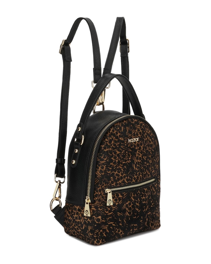 Kazar-Schwarzer-und-brauner-Rucksack-mit-Natur-schwarz