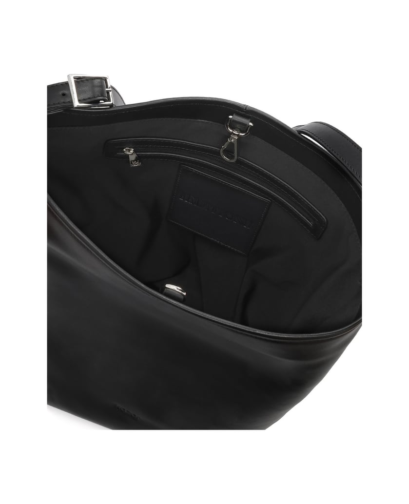 Kazar-Black-leather-handbag-with-shoulder-strap-černá