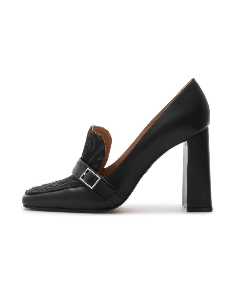Kazar-Schwarze-Stiletto-Pumps-mit-Animal-Print-Akzenten-schwarz