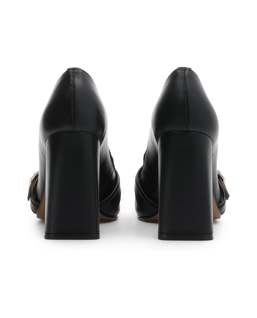 Kazar-Schwarze-Stiletto-Pumps-mit-Animal-Print-Akzenten-schwarz