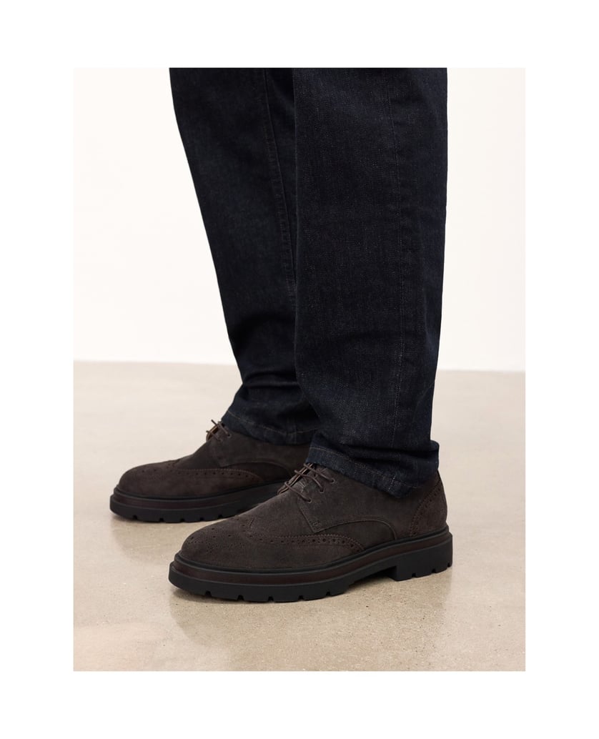 Kazar-Braune-Derby-Halbschuhe-mit-Rosettenverz-braun