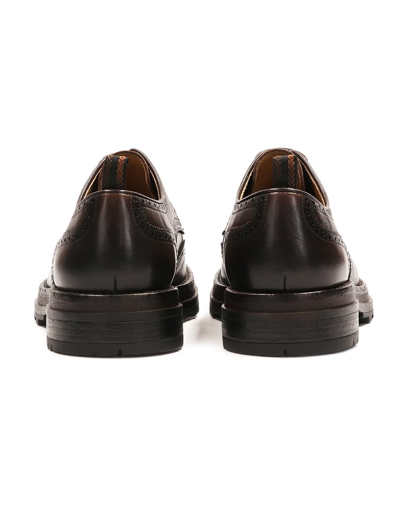 Kazar-Freizeit-Halbschuhe-aus-Leder-mit-Verzie-braun