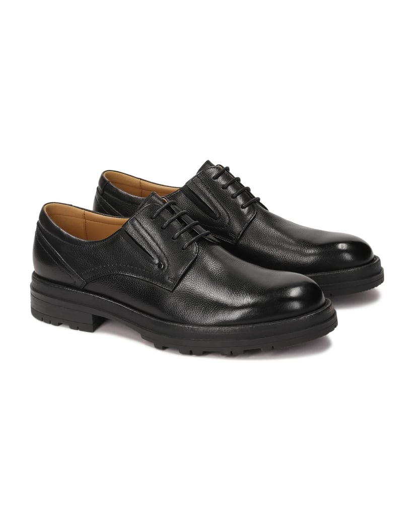 Kazar-Schwarze-Leder-Halbschuhe-schwarz