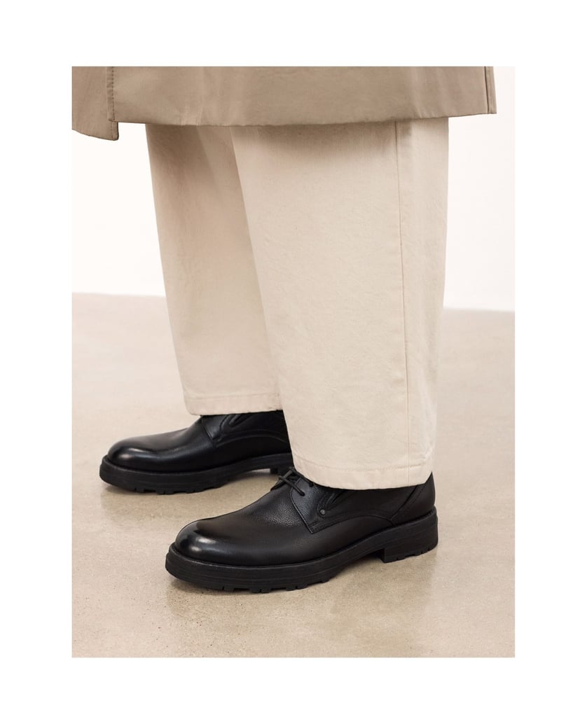 Kazar-Schwarze-Leder-Halbschuhe-schwarz