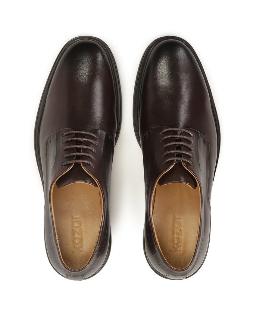 Kazar-Zeitlose-braune-Derby-Halbschuhe-braun