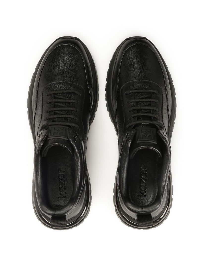 Kazar-Sneaker-zum-Schnüren-mit-sportlicher-Soh-schwarz