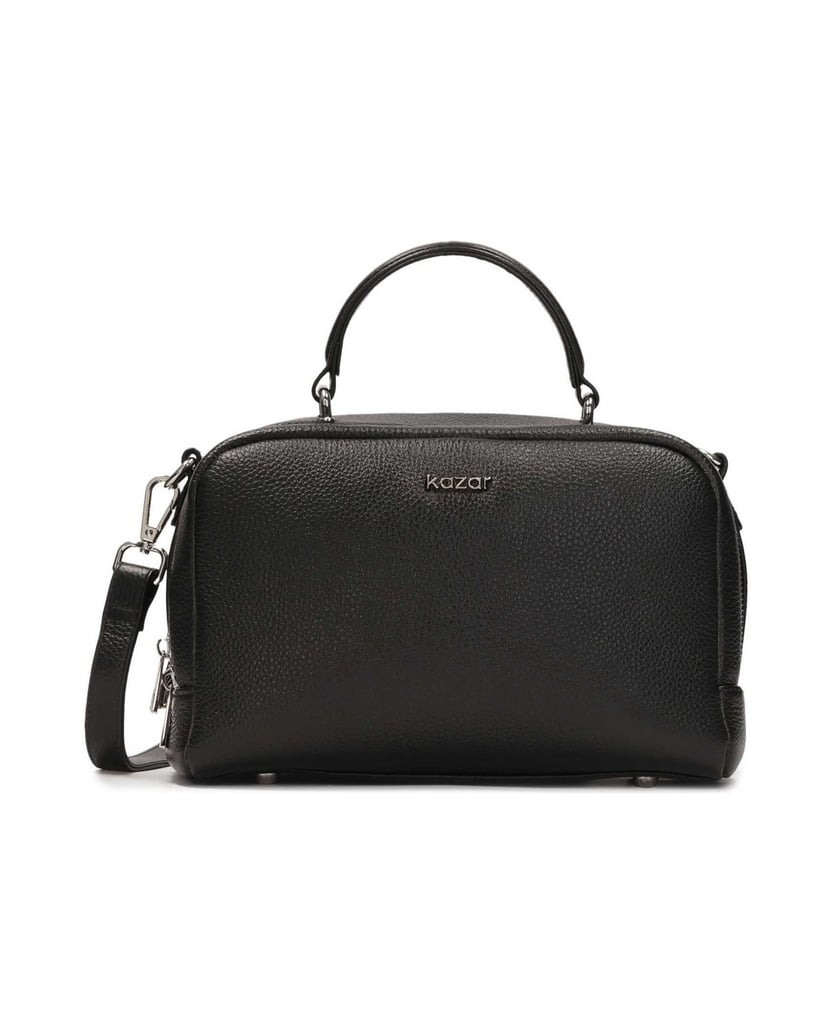 Kazar-Schwarze-Erbsenleder-Kofferhandtasche-mi-schwarz