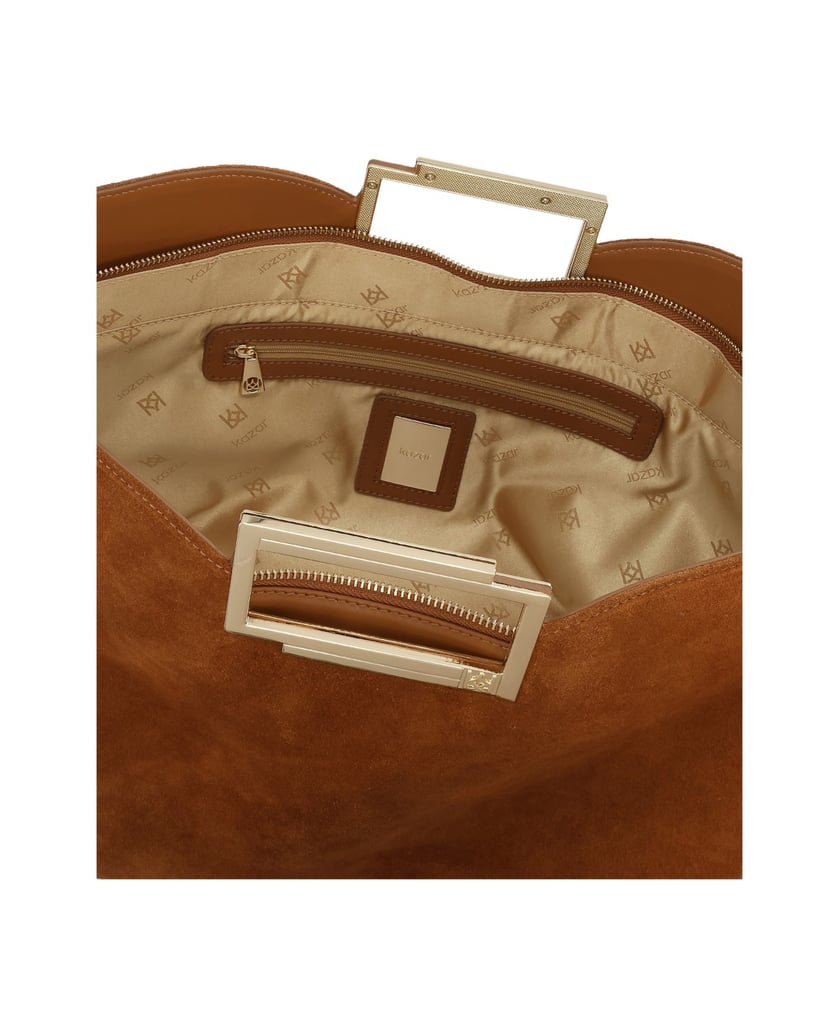 Kazar-Wildlederhandtasche-mit-Metallgriffen-camel