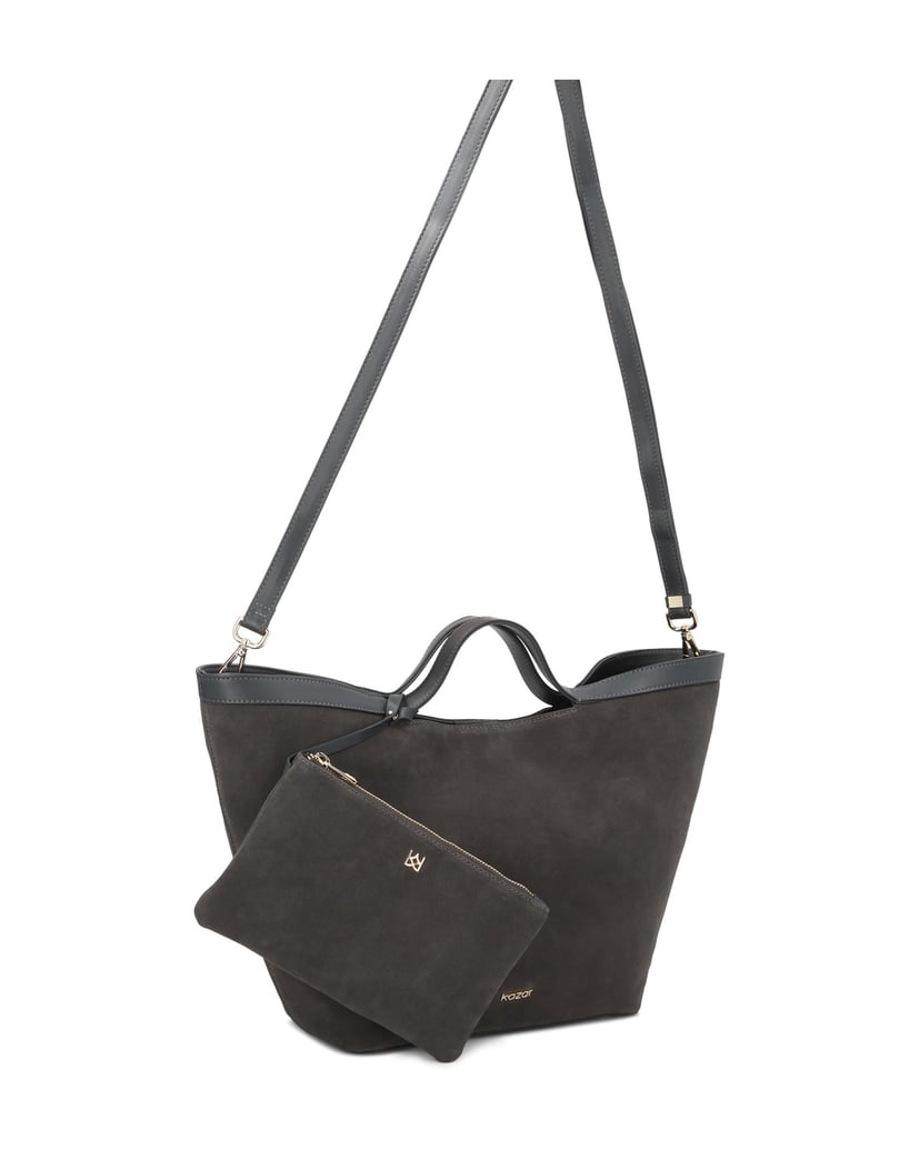Kazar-Große-Handtasche-aus-einer-Kombination-a-grau