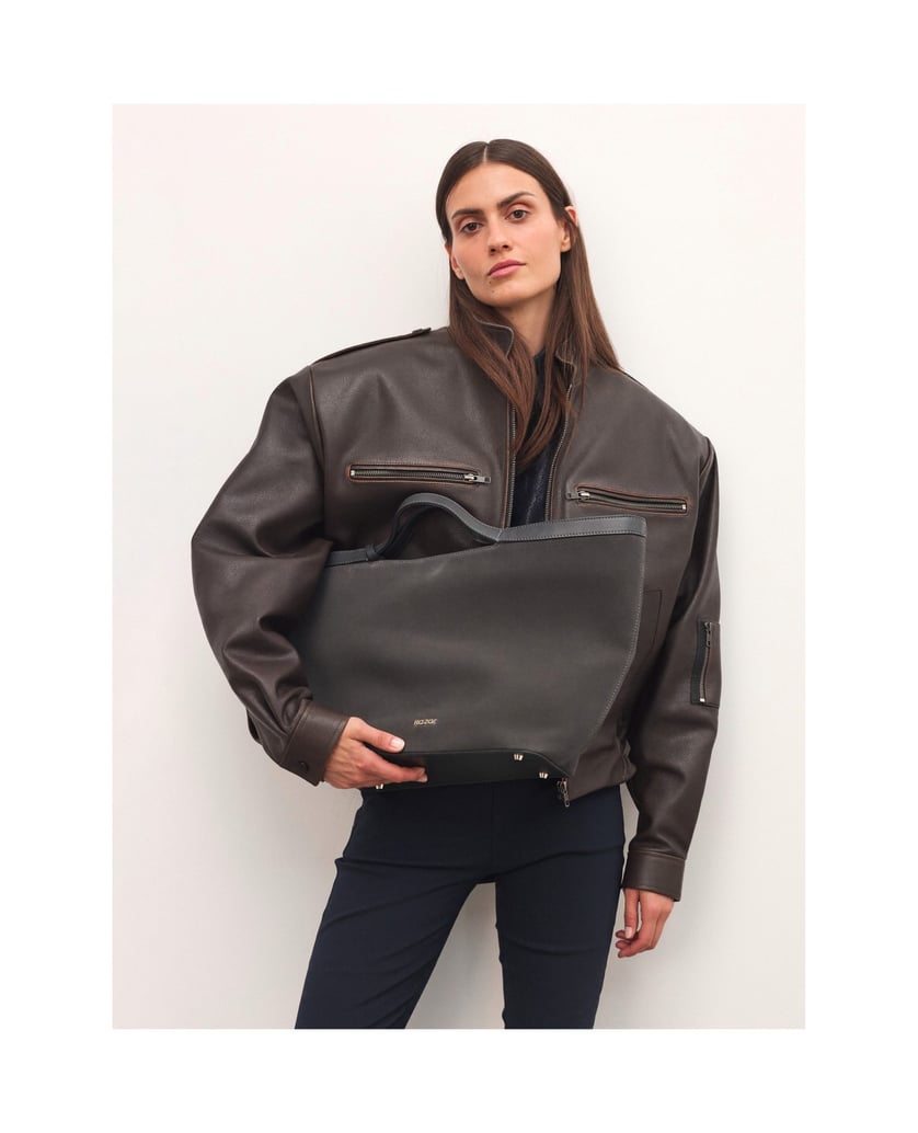 Kazar-Große-Handtasche-aus-einer-Kombination-a-grau