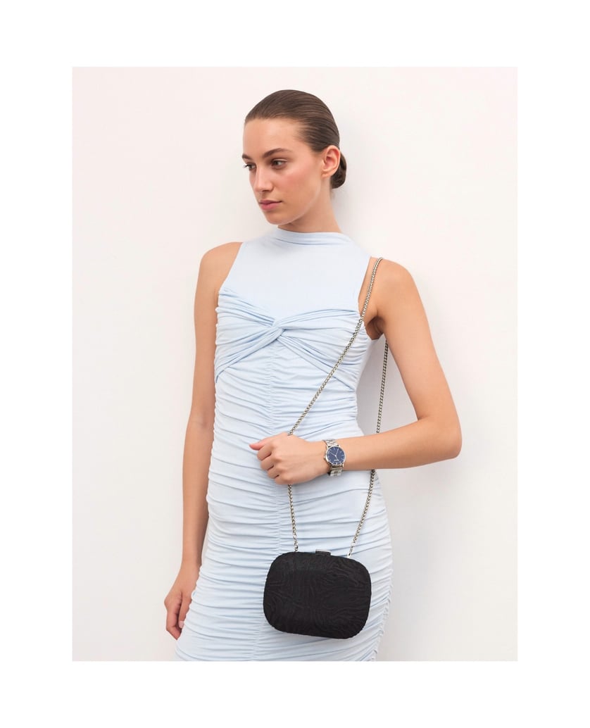 Kazar-Zebra-pattern-clutch-bag-čierna