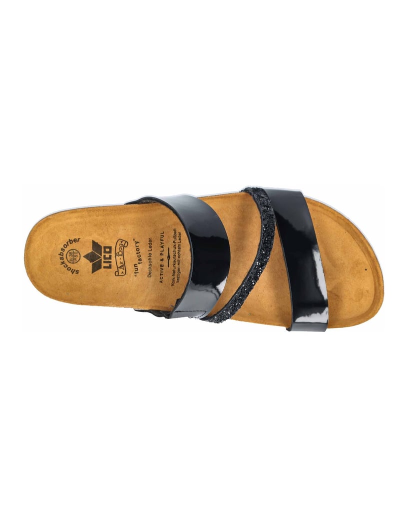 Lico-Pantolette-Bioline-Glitter-schwarz