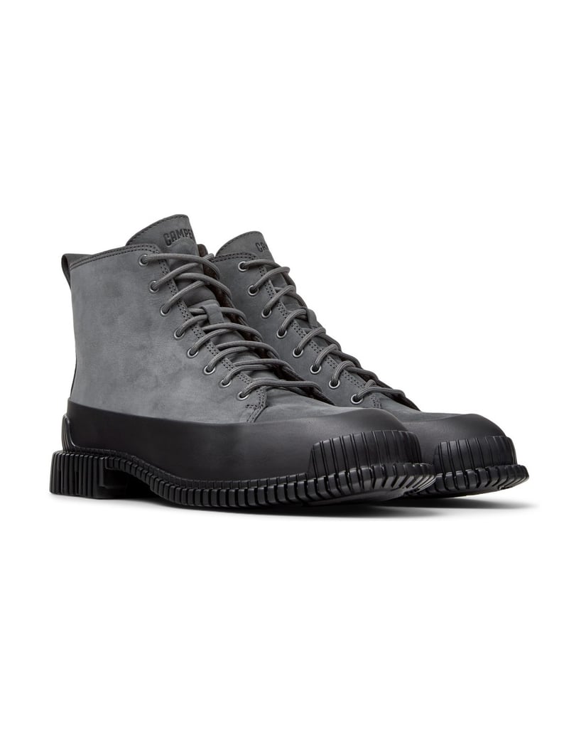 Camper-STIEFELETTEN-PIX-grau-kombiniert