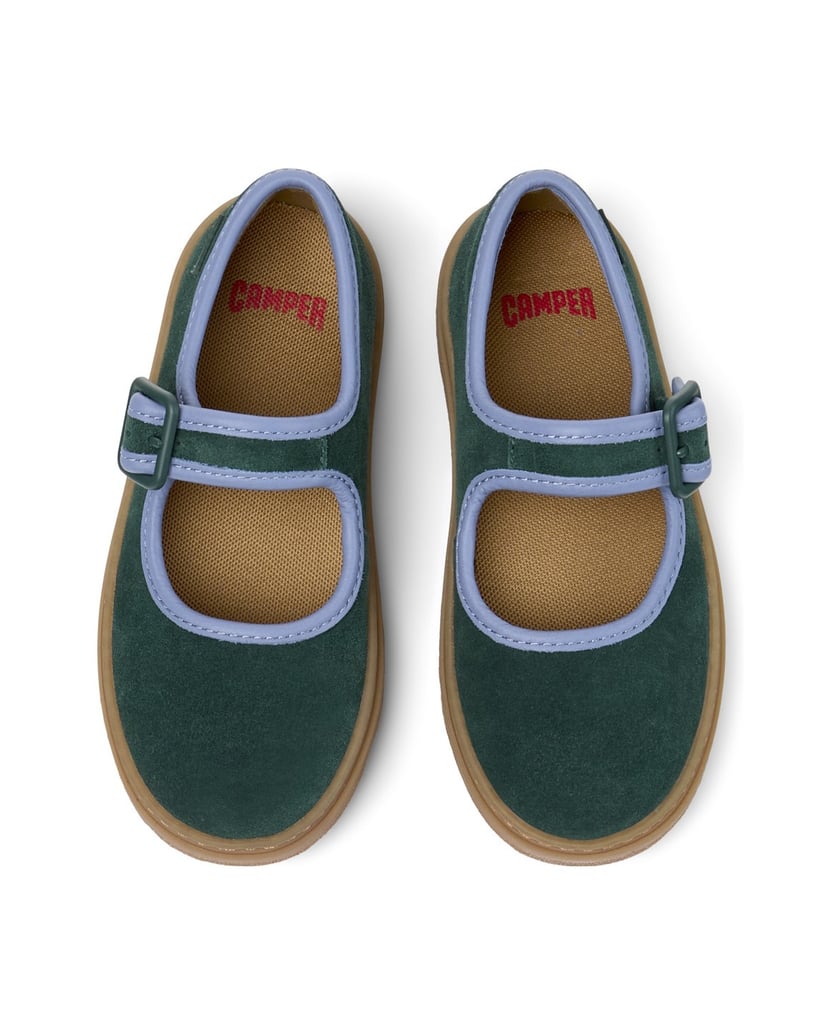 Camper-Ballerinas-Kiddo-dunkelgrün