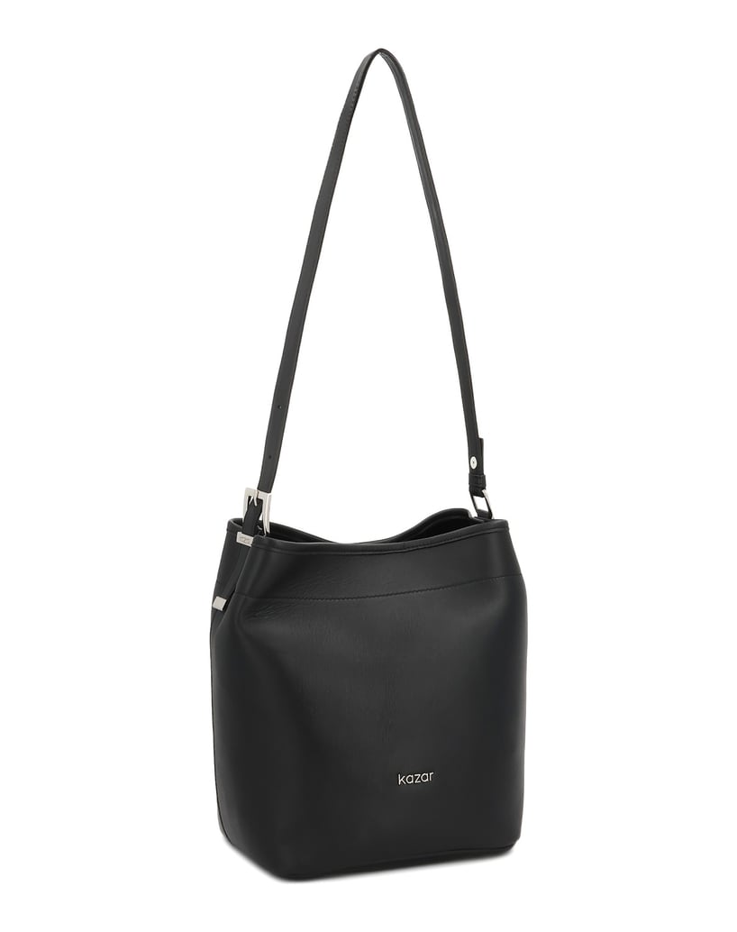 Kazar-Black-natural-leather-handbag-with-adjustable-strap-čierna