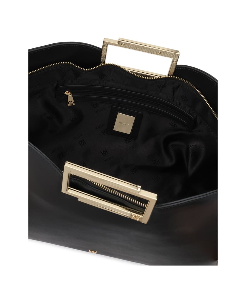 Kazar-Large-black-handbag-with-a-regular-shape-černá